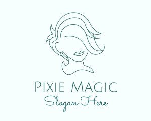 Pixie - Simple Minimalistic Girl logo design