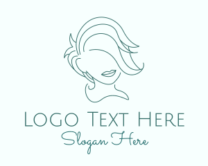 Beauty Vlog - Simple Minimalistic Girl logo design
