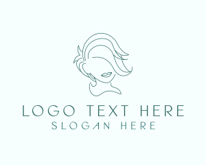 Woman - Simple Minimalistic Girl logo design