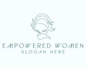 Simple Minimalistic Girl logo design