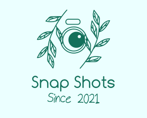 Photograph - Green Plant Camera Lens logo design