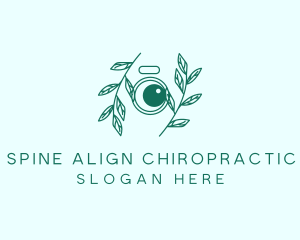 Green Plant Camera Lens logo design