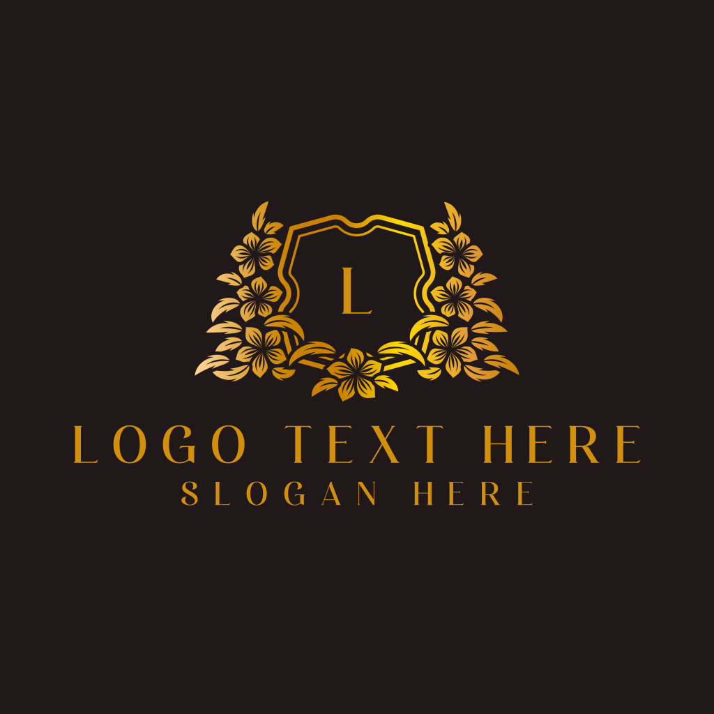 Deluxe Floral Wreath Logo BrandCrowd Logo Maker