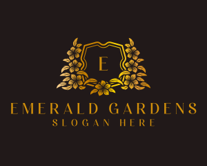 Deluxe Floral Wreath logo design