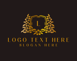 Premium - Deluxe Floral Wreath logo design