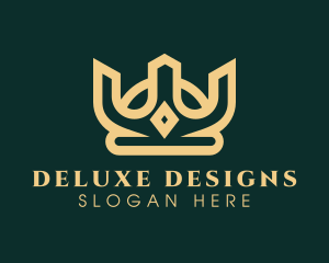 Deluxe - Deluxe Diamond Crown logo design