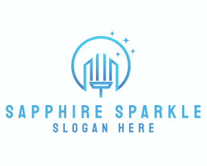 Sparkle Cleaning Squeegee logo design