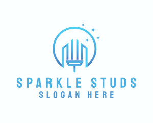 Sparkle Cleaning Squeegee logo design