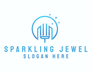 Sparkle Cleaning Squeegee logo design