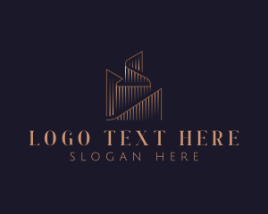 Luxurious - Real Estate Building Architecture logo design