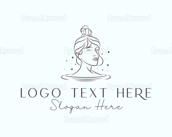 Lady Face Hairdresser Logo