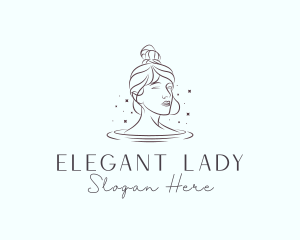 Lady Face Hairdresser logo design