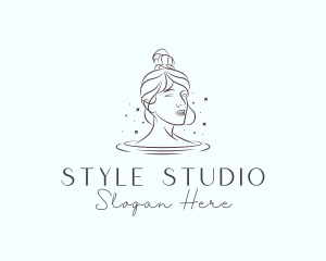 Lady Face Hairdresser logo design