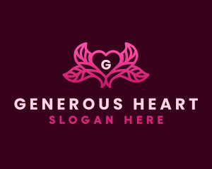 Heart Leaf Spa logo design