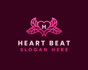 Heart Leaf Spa logo design