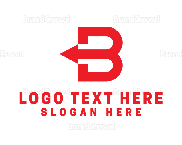 Reverse Arrow Letter B Logo