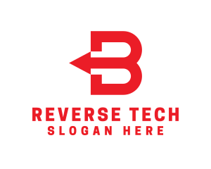 Reverse - Reverse Arrow Letter B logo design