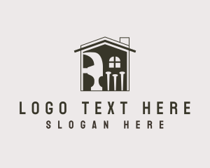 Roof - House Repair Construction logo design