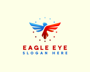 Aviary Eagle Star logo design