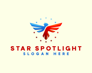 Aviary Eagle Star logo design