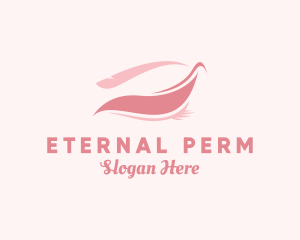 Perm - Beauty Feminine Eyelash logo design