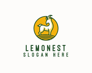 Goat Farm Livestock Logo
