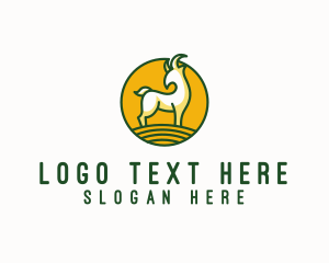 Sheep - Goat Farm Livestock logo design