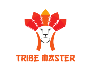 Tribe Feathers Lion logo design