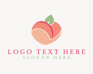 Naughty - Sexy Peach Underwear logo design
