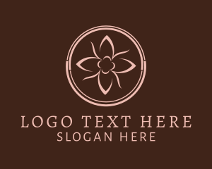 Luxury Cosmetic Flower  Logo