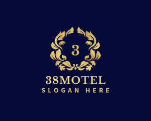 Luxury Wreath Hotel logo design