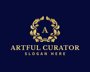 Luxury Wreath Hotel logo design