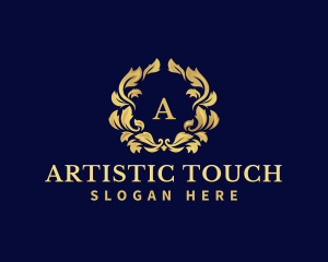 Luxury Wreath Hotel logo design