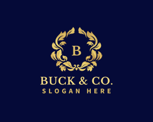 Luxury Wreath Hotel logo design