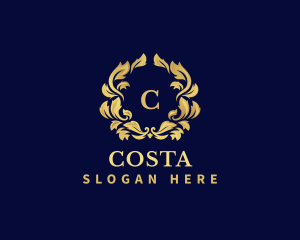 Luxury Wreath Hotel logo design