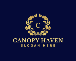 Luxury Wreath Hotel logo design