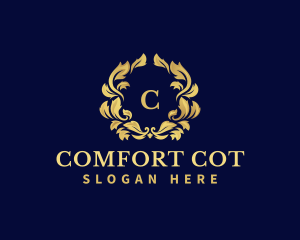 Luxury Wreath Hotel logo design