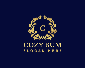 Luxury Wreath Hotel logo design