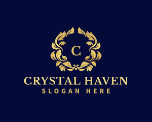 Luxury Wreath Hotel logo design