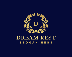 Luxury Wreath Hotel logo design