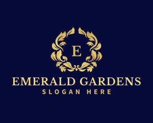 Luxury Wreath Hotel logo design