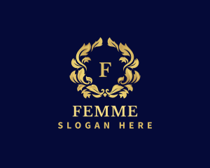 Luxury Wreath Hotel logo design