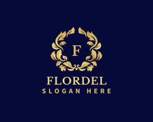 Luxury Wreath Hotel logo design