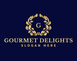 Luxury Wreath Hotel logo design