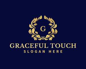 Luxury Wreath Hotel logo design