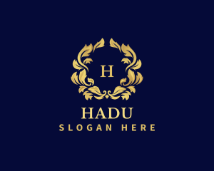 Luxury Wreath Hotel logo design