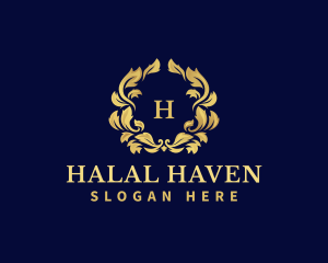 Luxury Wreath Hotel logo design