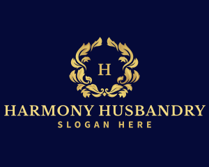 Luxury Wreath Hotel logo design