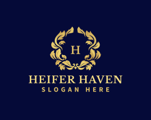 Luxury Wreath Hotel logo design