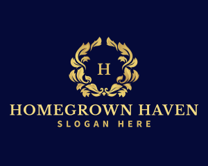 Luxury Wreath Hotel logo design